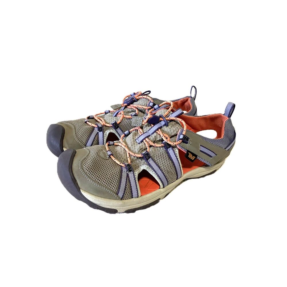 Teva Water Sandals Hiking Shoes Womens 6 Grey Purple Orange S/N 1019403Y